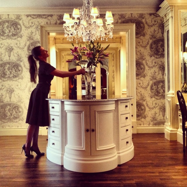 Victoria at the New York showroom Victoria at the New York showroom