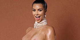 kim k naked paper mag
