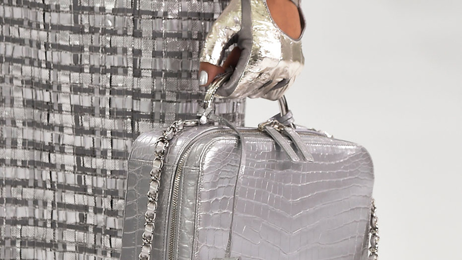 chrome nails at chanel