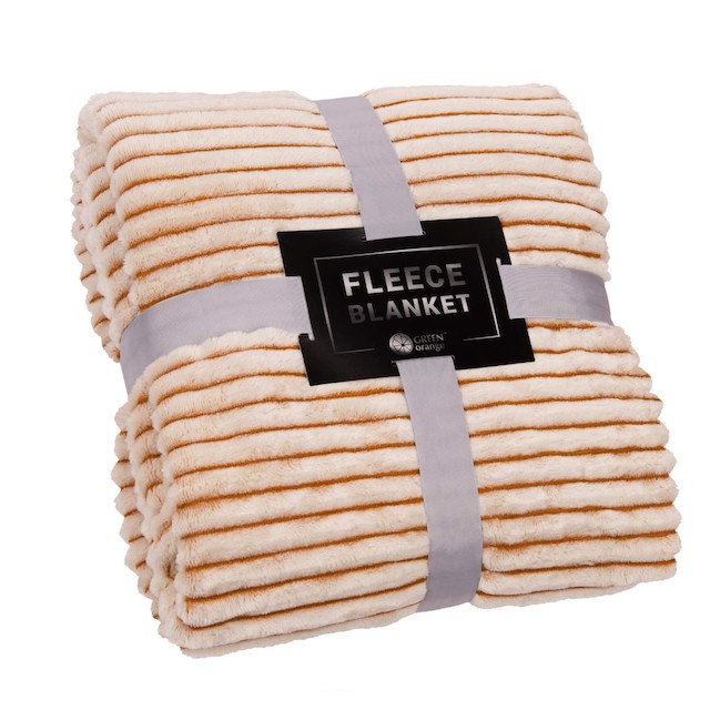 Green Orange Fleece Blanket