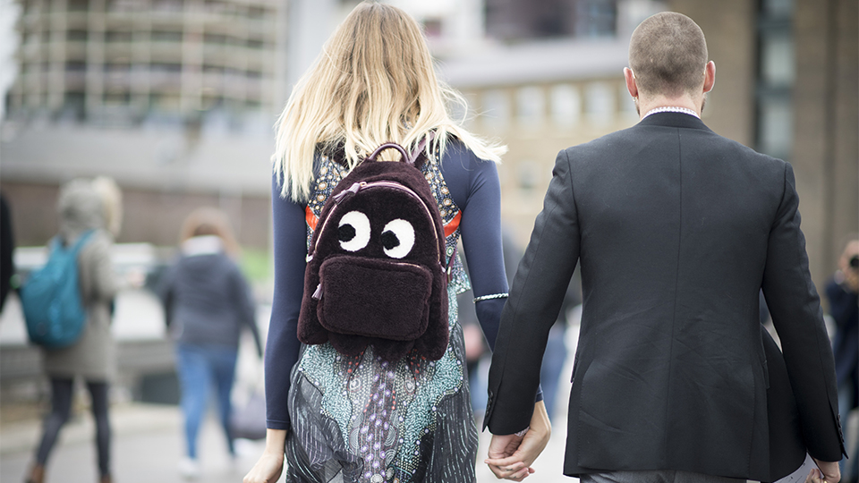 couple holding hands