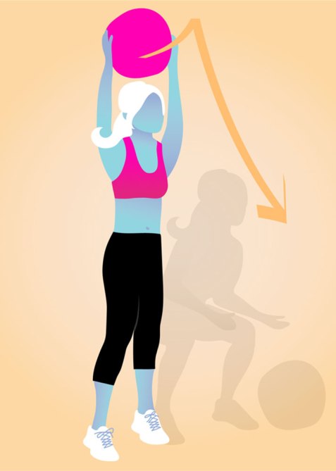 STYLECASTER | Gym Workout for Smaller Waist | Medicine Ball Slam