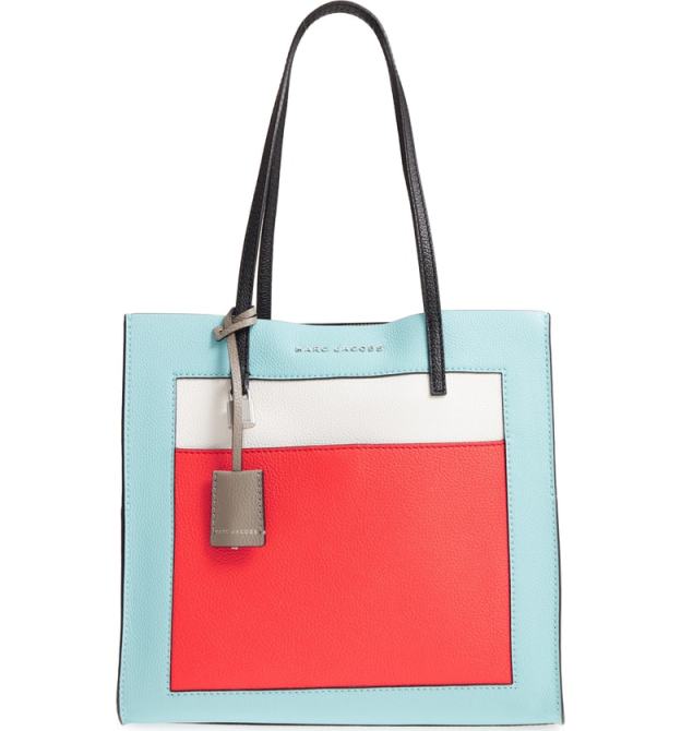 nordstrom marc jacobs pastel colorblock tote