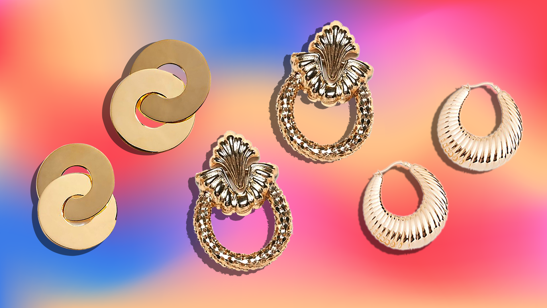 This Fall Calls for Vintage-Looking Gold Statement Earrings
