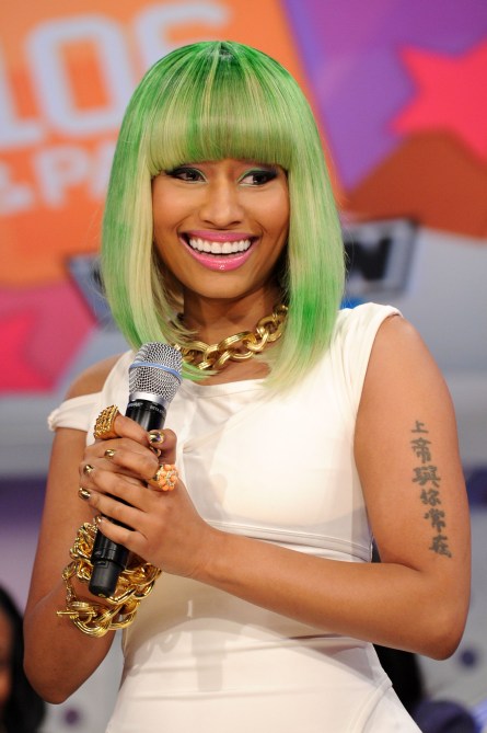Nicki Minaj BET Green Hair
