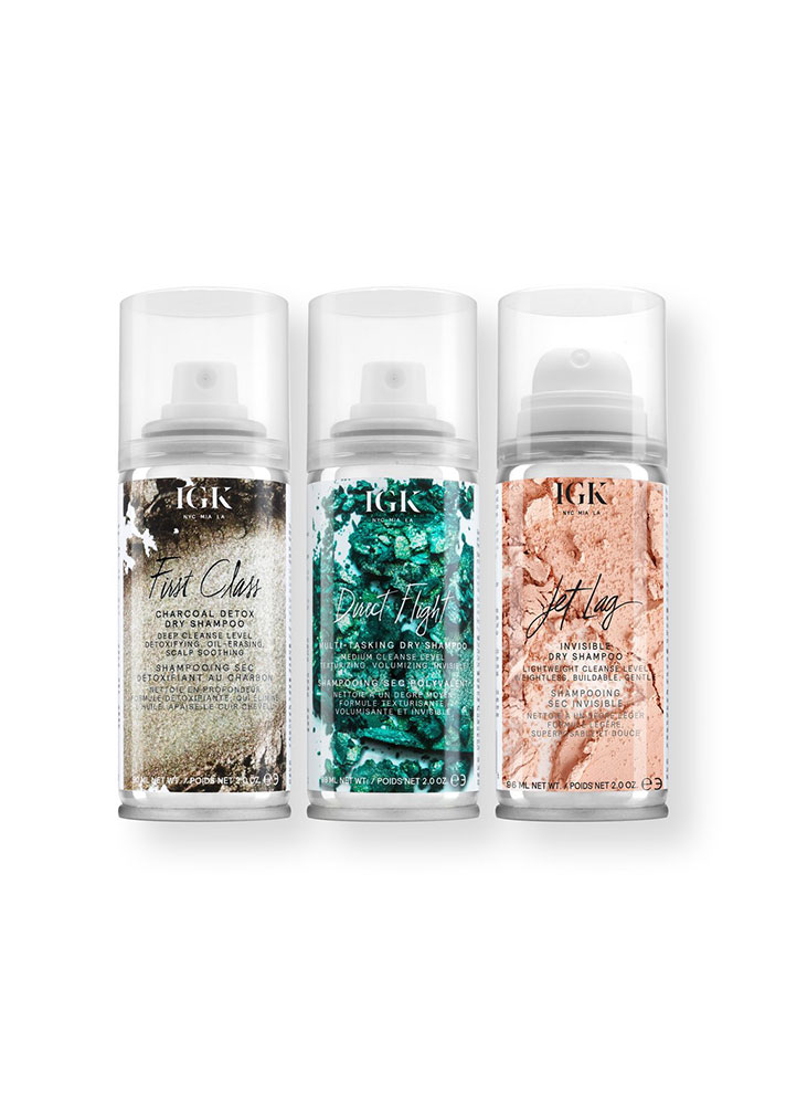 STYLECASTER | Jet-Set Holiday Kits | IGK Flight Club Dry Shampoo Travel Set