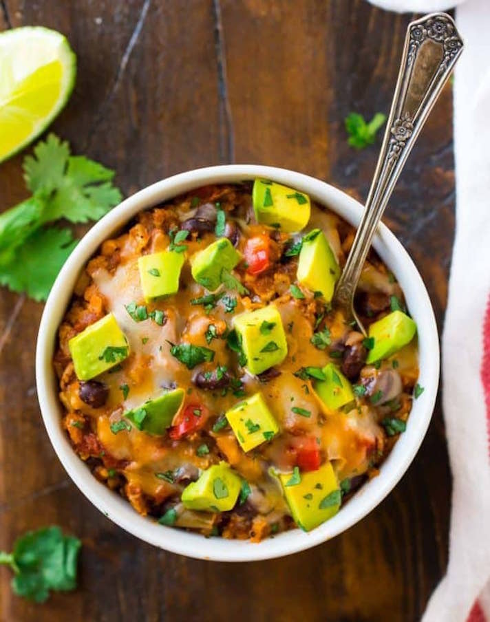 STYLECASTER | 17 Healthy-ish Dinner Recipes for People Who Love Cheese | Instant Pot Mexican Casserole