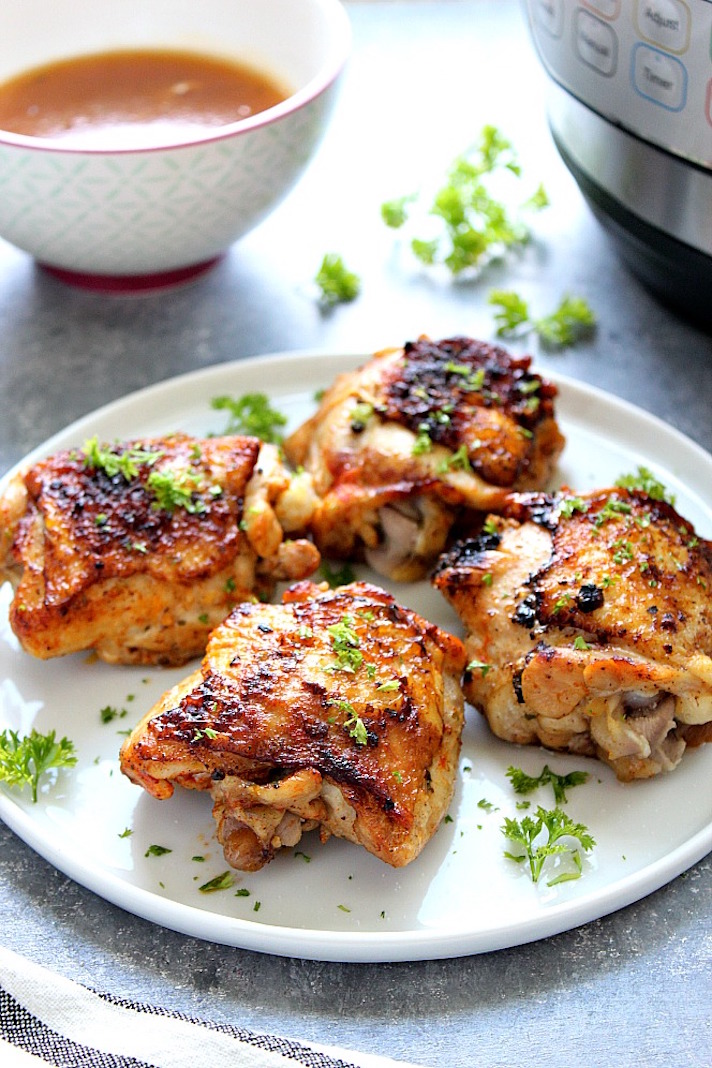 STYLECASTER | 17 Easy Instant Pot Chicken Recipes That'll Save You So Much Time | Chicken Thighs