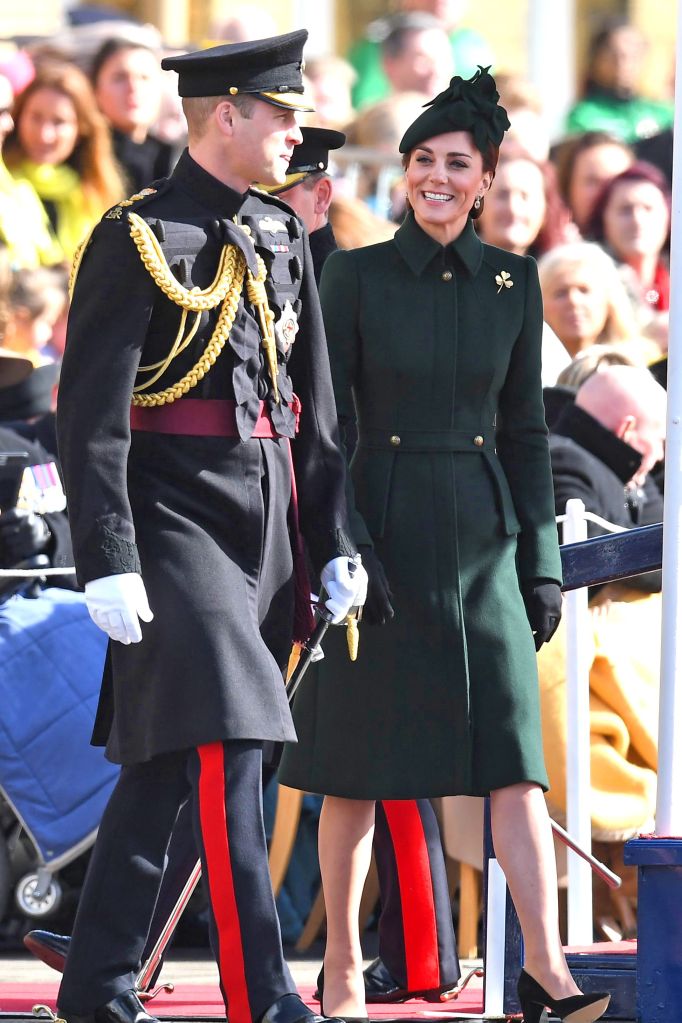 Prince William and Catherine Duchess of Cambridge attend St Patrick's Day Parade, Cavalry Barracks, Hounslow, London, UK - 17 Mar 2019 Kate Middleton