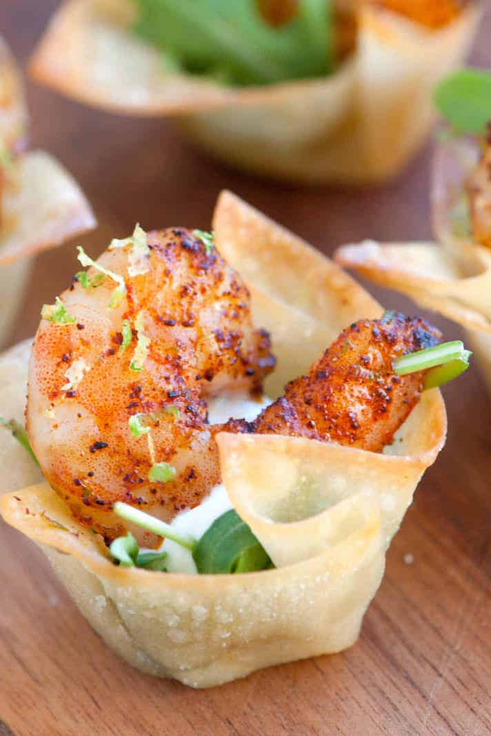 STYLECASTER | 17 Fourth of July Appetizers That Every Barbecue Needs | Chili Lime Shrimp Cups