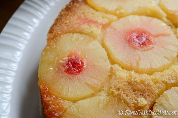STYLECASTER | Slow-Cooker Cake Is the Summer Dessert You Didn't Know You Needed | Pineapple Upside-Down Cake