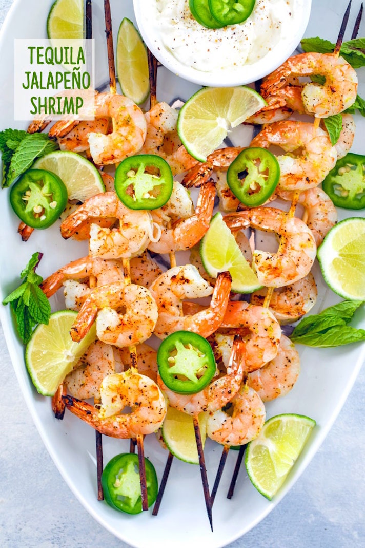 STYLECASTER | 17 Fourth of July Appetizers That Every Barbecue Needs | Tequila Jalapeño Shrimp