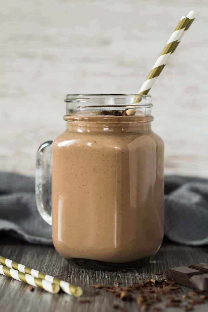 STYLECASTER | 17 High-Protein Chocolate Smoothies That Taste More Like Milkshakes | Chocolate Peanut Butter Smoothie