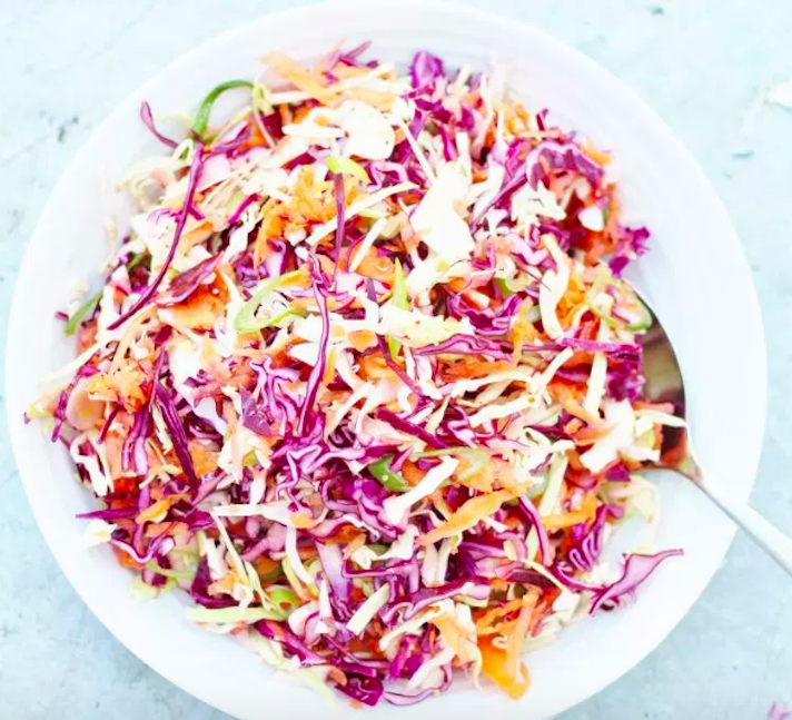 STYLECASTER | 17 Easy-to-Pack Picnic Recipes That Anyone Can Make | No-Mayo Coleslaw