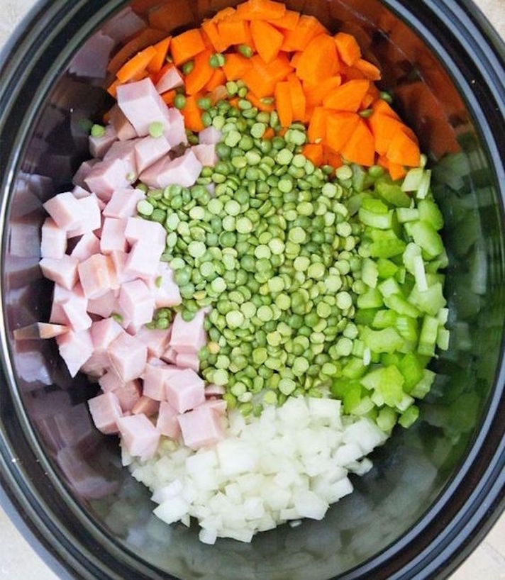 STYLECASTER | 17 Slow-Cooker Recipes That Are Perfect For Sick Days | Split Pea Soup