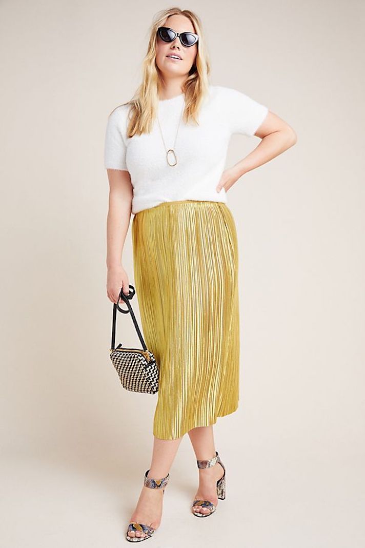STYLECASTER | Long Pleated Skirts for Fall 2019