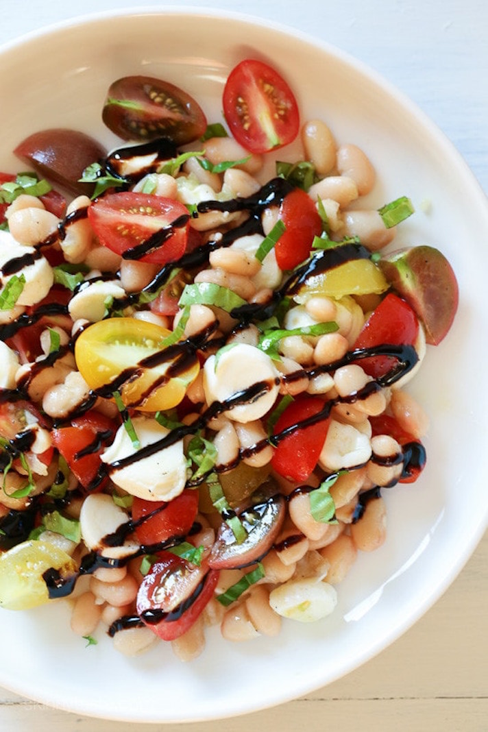 STYLECASTER | 17 No-Cook Dinners For Busy Weeknights | White Bean Caprese