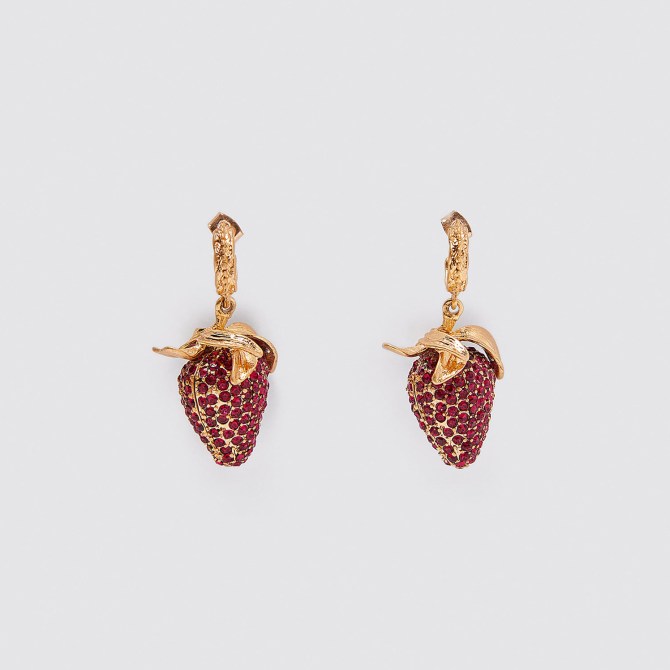 zara spring 2020 strawberry earrings