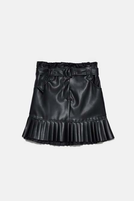 zara mini skirt leather