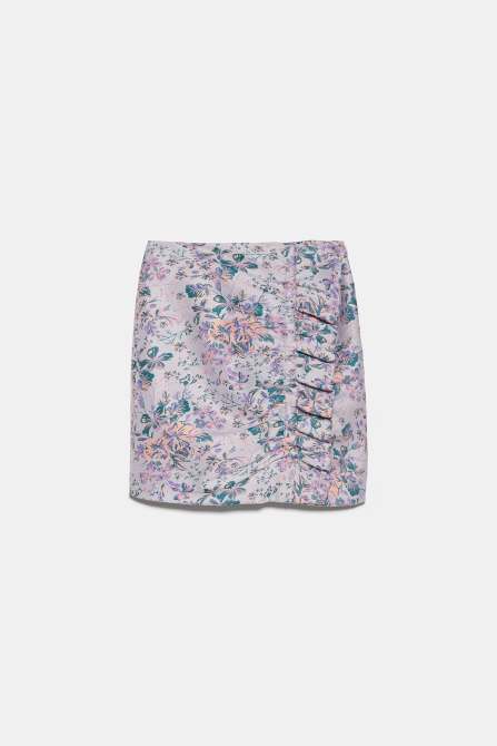 zara mini skirt floral
