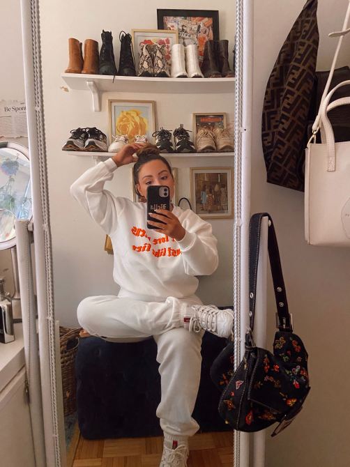 how to style sweats all white