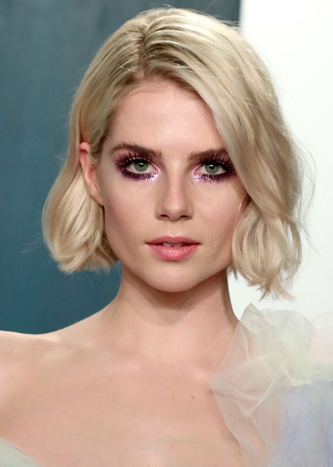 Lucy Boynton 2020 Vanity Fair Oscars party makeup