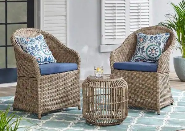 StyleWell Florence Wicker Outdoor Patio Set The Home Depot