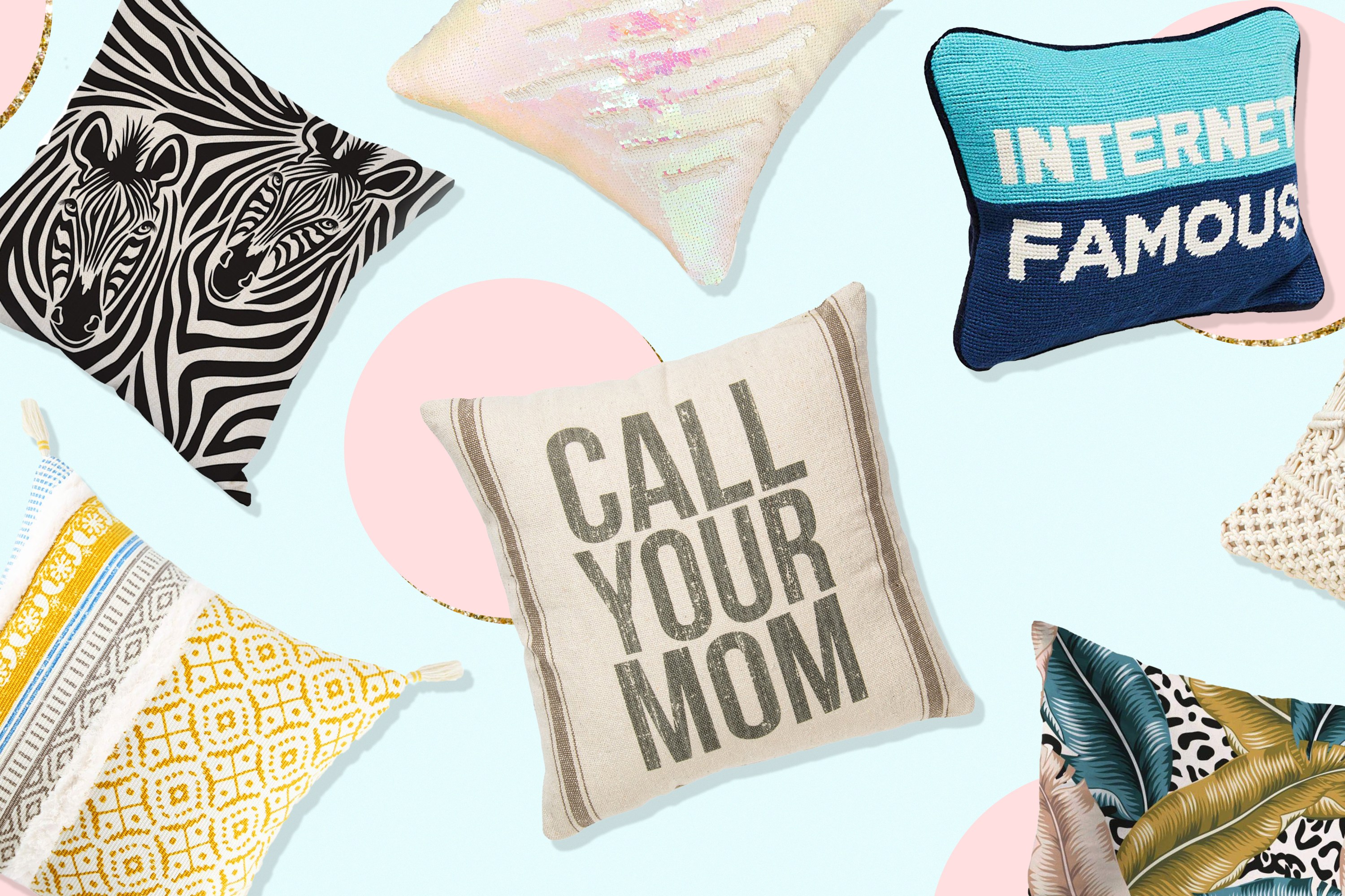 throw pillows feature