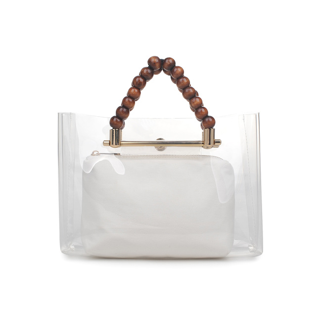 STYLECASTER | Eloquii Spring 2020 Sale | clear beaded handle bag