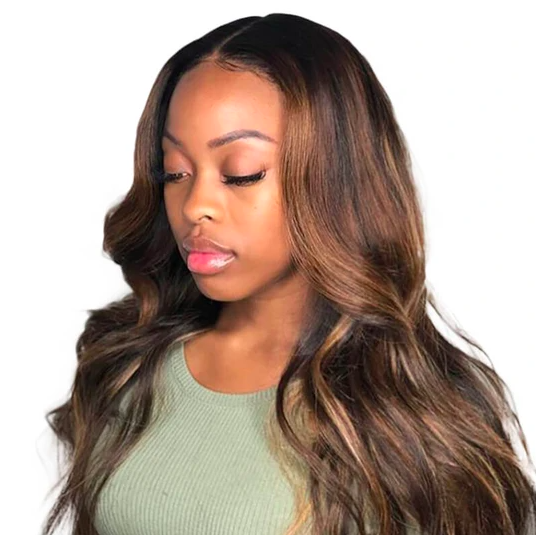 Max Glam Highlight Color 13 x 6 Silky Straight Lace Wig