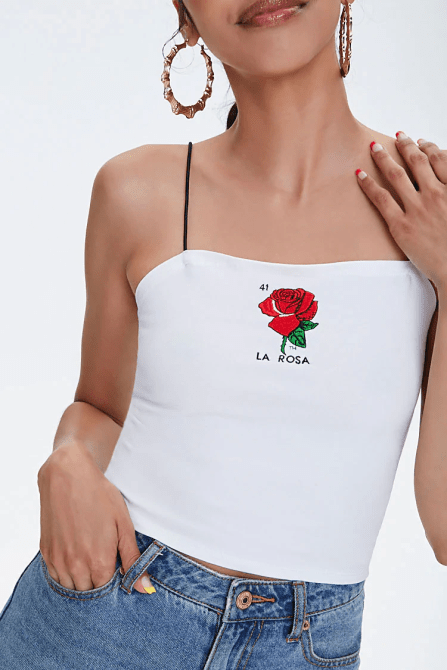STYLECASTER | Forever 21 x Loteria | rose tank