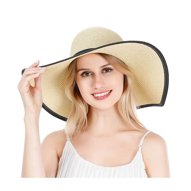 Lanzom Women Lady Wide Brim Straw Hat