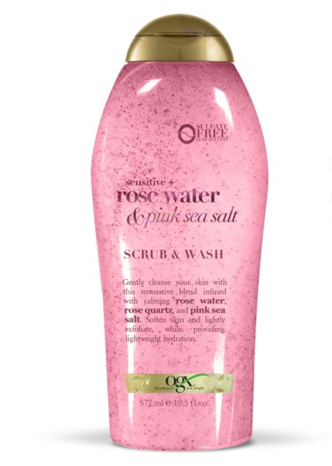 OGX Sensitive Rose Water and Sea Salt Scrub & Wash