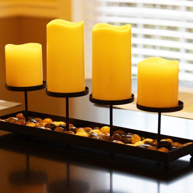 Seraphic Iron 4 Pillar Table Candle Holder