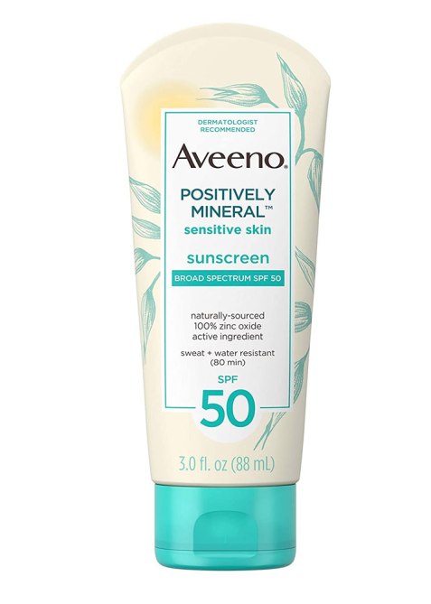 Aveeno Positively Mineral Sensitive Skin Daily Sunscreen Lotion SPF 50