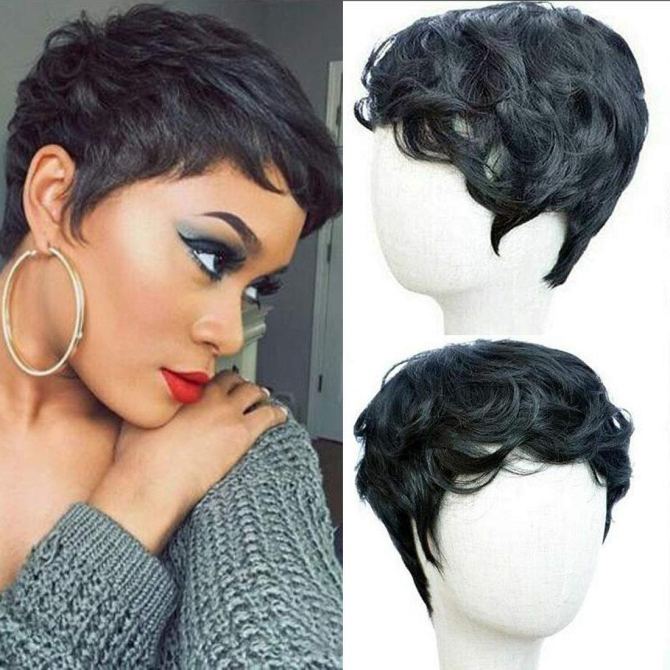 Flandi Synthetic Short Pixie Wig