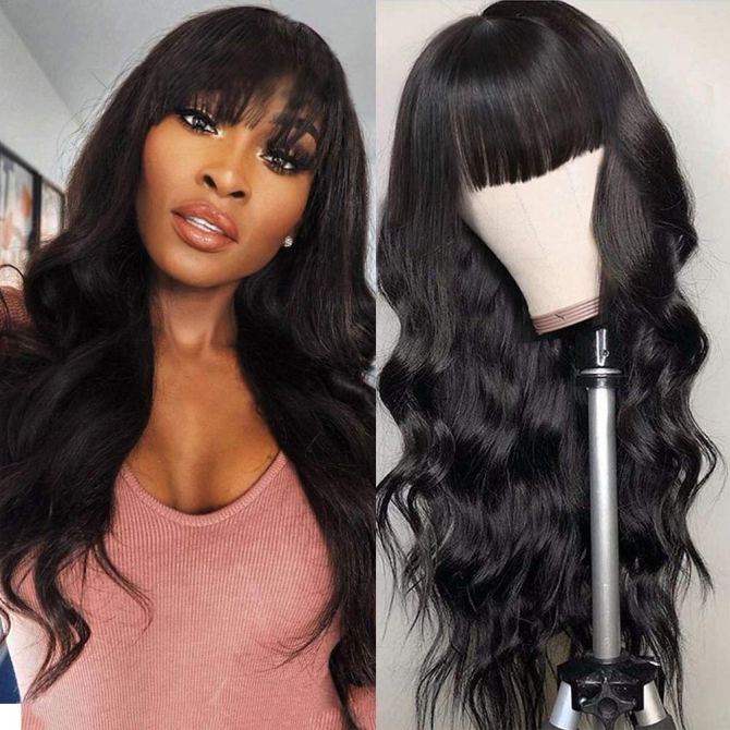 Sooola Body Wave Wig With Bangs