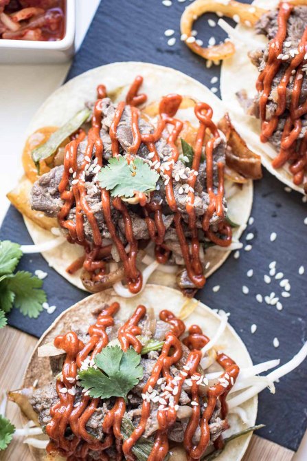 STYLECASTER | easy summer slow cooker recipes | bulgogi tacos | slow cooker Korean beef tacos