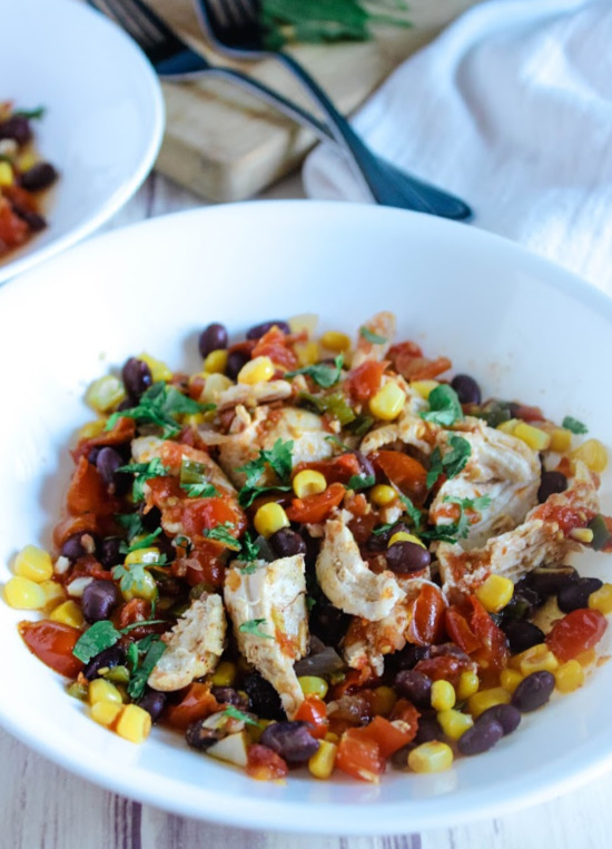 STYLECASTER | easy summer slow cooker recipes | slow cooker chicken with corn and black beans