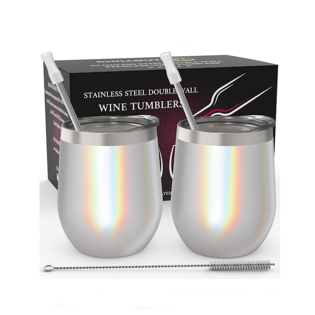 CHILLOUT LIFE Stainless Steel Stemless Wine Tumbler