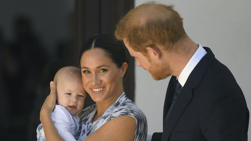 Harry and Meghan with son Archie.