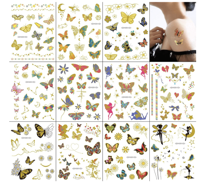 besharppin Metallic Temporary Tattoos