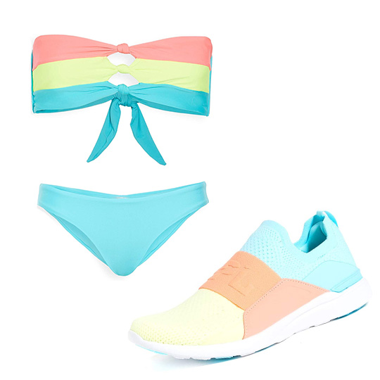 STYLECASTER | Hailey Bieber Yellow Bikini