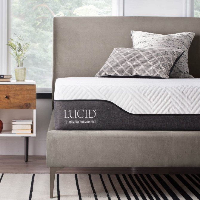 LUCID 10 Inch Full Hybrid Mattress