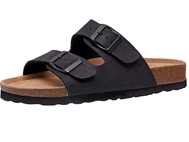 CUSHIONAIRE Women's Lane Cork Footbed Sandal