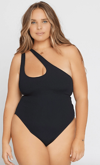 L space ribbed one piece