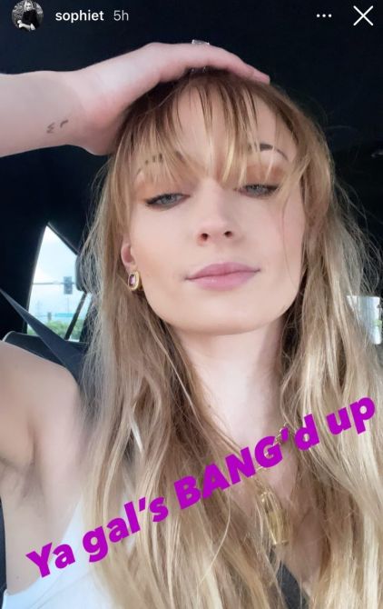 sophie turner bangs