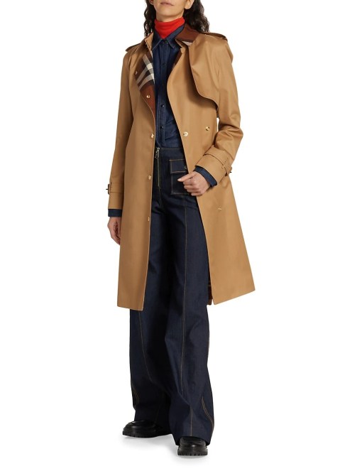 Burberry Sandridge Check Trench Coat Saks Fifth Avenue