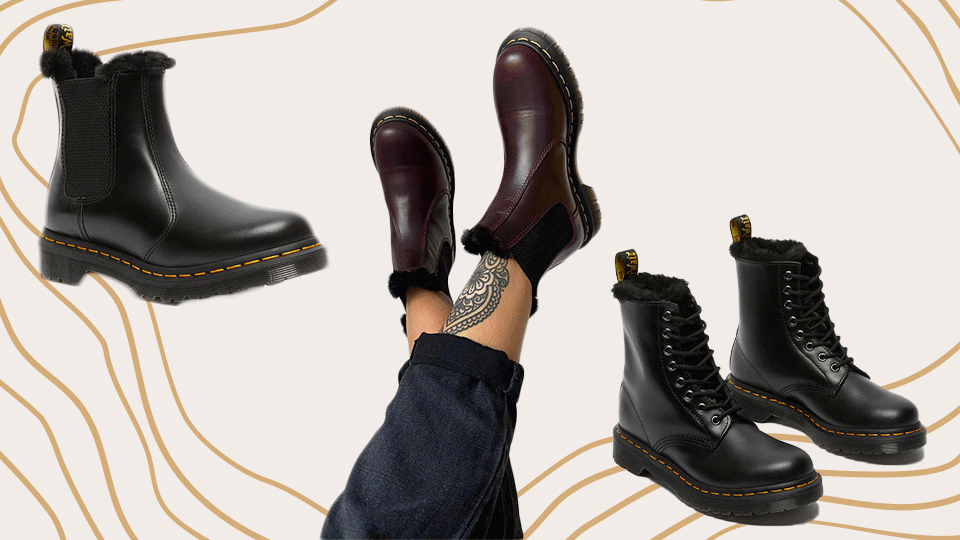 dr martens shearling lined boots