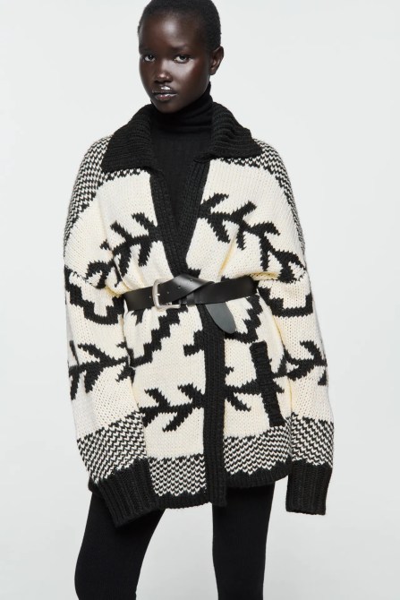 Zara Jacquard Cardigan